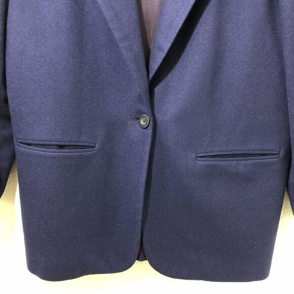 SAVANNAH 100% Wool Blazer Jacket Academia Lined One-Button Sz 12 Petite - Picture 8 of 10